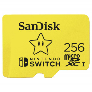 Sandisc microSDXC Kártya Nintendo Switch 256GB, 100MB/s, U3, C10, A1, UHS-1 PC