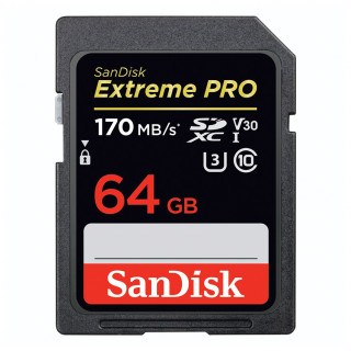 Sandisk 64GB SD (SDXC Class 10 UHS-I U3) Extreme Pro memória kártya PC