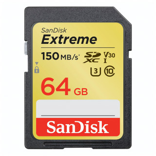 Sandisk 64GB SD micro (SDXC Class 10 UHS-I U3) Extreme memória kártya 