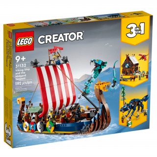 LEGO® Creator 3-in1 - Viking hajó és a Midgard kígyó (31132) Játék