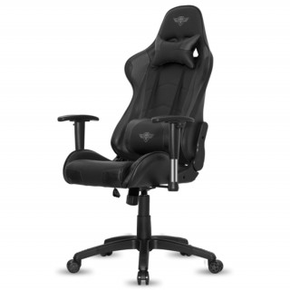 Spirit of Gamer szék - DEMON Black (állítható dolés/magasság; állítható kartámasz; PU; max.120kg-ig, fekete) (Bontott) PC