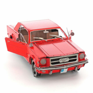 Metal Earth 1965-ös piros Ford Mustang - lézervágott acél makettező szett Játék