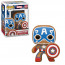 Funko Pop! Marvel: Holiday - Gingerbread Captain America #933 Bobble-Head Vinyl Figura thumbnail