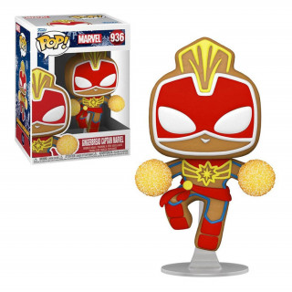 Funko Pop! Marvel: Holiday - Gingerbread Captain Marvel #936 Bobble-Head Vinyl Figura Ajándéktárgyak