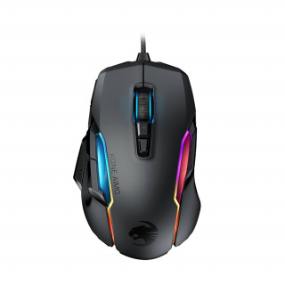 Roccat Kone Aimo, 16K DPI Gaming Egér, Fekete PC