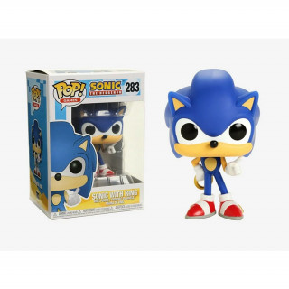 Funko Pop! Games: Sonic The Hedgehog - Sonic With Ring 283# Vinyl Figura Ajándéktárgyak