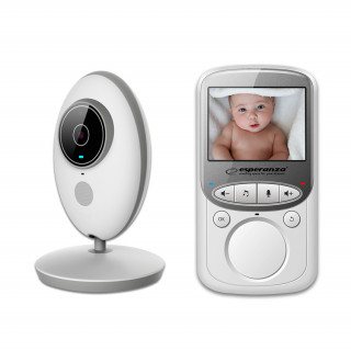 Esperanza Juan Baby Monitor 2,4" LCD kijelzővel, fehér-szürke (EHM003) Otthon