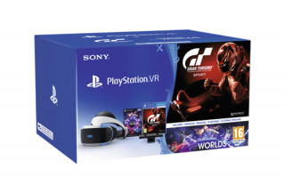 PlayStation VR Headset + PS Camera + VR Worlds + Gran Turismo Sport 