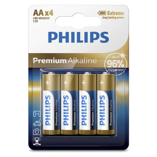 Philips Premium Alkaline AA 4-blister (LR6M4B/10) PC
