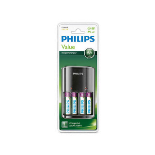 Philips Charges 1/4 x AA/AAA 170/80 mA 220/240V 4xAA 2100 incl. (SCB1490NB/12) PC