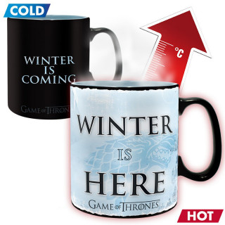 GAME OF THRONES - Mug Heat Change - 460 ml - Winter is here - Abystyle AJÁNDÉKTÁRGY