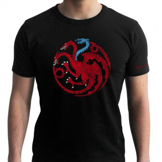 GAME OF THRONES - Targaryen Viserion férfi póló SS fekete (XL-es méret) - Abystyle Ajándéktárgyak