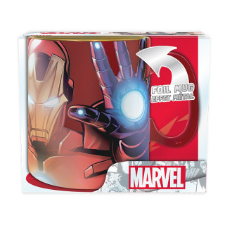 MARVEL - Fóliázott bögre - Iron Man "The Armored Avenger" (460 ml) - Abystyle Ajándéktárgyak