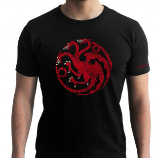 GAME OF THRONES - Tshirt "Targaryen" man SS black (S-es méret) - Abystyle AJÁNDÉKTÁRGY