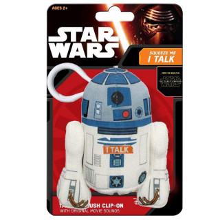 STAR WARS - R2-D2 - Plüss mini kulcstartó (beszélő - 17cm) - Abystyle AJÁNDÉKTÁRGY