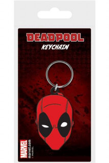 Marvel - Gumi kulcstartó - Deadpool Face (6 cm) Ajándéktárgyak