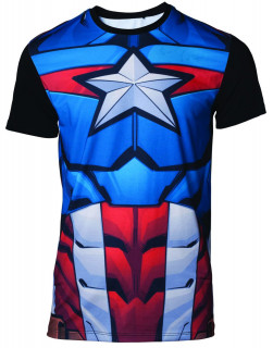 Marvel - Szublimációs póló - Captain America (XL-es méret) AJÁNDÉKTÁRGY