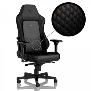 Noblechairs HERO BŐR Fekete/Fekete Gamer szék PC