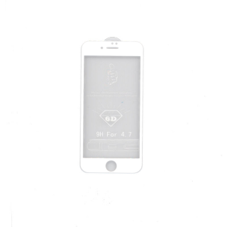 iPhone 6/6s 6D Prémium minőségű üvegfólia (Fehér) 