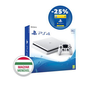 PlayStation 4 (PS4) Slim 500GB Glacier White (fehér) (használt) 