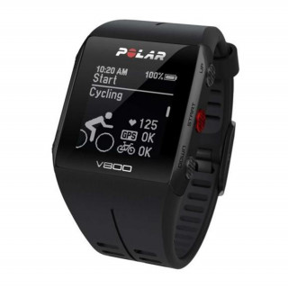 Polar V800 HR vízálló sportóra GPS-szel, fekete/fekete 