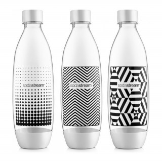 Sodastream Bottle Jet fekete-fehér 3 x 1L szénsavasító flakon 