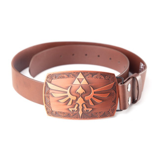 Nintendo - Öv + övcsat - Zelda Brown Belt Patina Buckle AJÁNDÉKTÁRGY