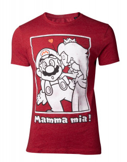 Nintendo - Super Mario Peach Kiss - Póló - XL AJÁNDÉKTÁRGY