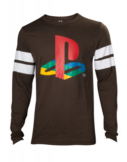 Playstation - Logo Striped Army Men's - Hosszúujjú Póló - M Ajándéktárgyak