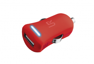 Trust 1A USB autós töltő piros 