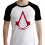 ASSASSIN'S CREED - Tshirt - Póló "Crest" man SS white & black - premium (XXL-es méret) - Abystyle thumbnail