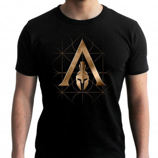 ASSASSIN'S CREED - Tshirt - Crest Odyssey - man SS black - new fit (S-es méret) - Abystyle AJÁNDÉKTÁRGY