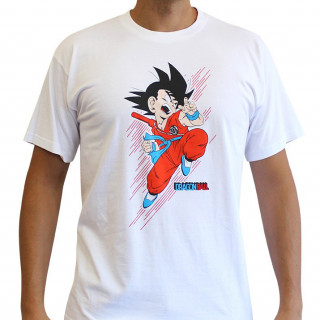 DRAGON BALL - Tshirt - Póló "DB/ Goku young" man SS white - New fit (XL-es méret) - Abystyle AJÁNDÉKTÁRGY