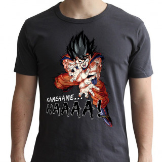 DRAGON BALL - Tshirt - Póló "DBZ/ Kamehameha" man SS dark grey - basic (XL-es méret) - Abystyle AJÁNDÉKTÁRGY