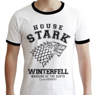 GAME OF THRONES - Tshirt - Póló "House Stark" man SS white - premium (XXL-es méret) - Abystyle Ajándéktárgyak