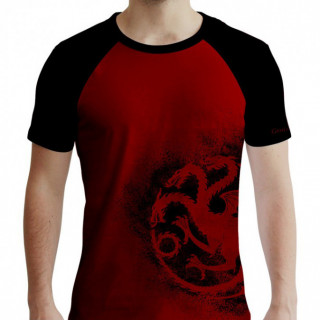 GAME OF THRONES - Tshirt "Targaryen" man SS red & black - premium (XXL-es méret) - Abystyle Ajándéktárgyak