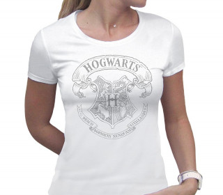 HARRY POTTER - Póló "Hogwarts" - Női, fehér (L-es méret) - Abystyle AJÁNDÉKTÁRGY