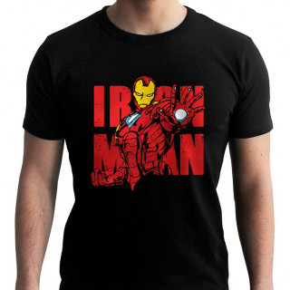 MARVEL - Tshirt - Póló "Iron Man Graphic" man SS black - new fit (XXL-es méret) - Abystyle Ajándéktárgyak