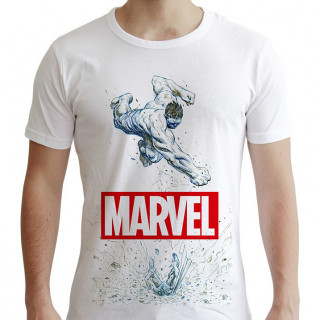 MARVEL - Tshirt - Póló "Marvel Hulk" man SS white - new fit (XXL-es méret) - Abystyle AJÁNDÉKTÁRGY