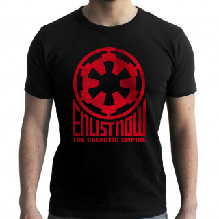 STAR WARS - Tshirt - Póló "Galactic Empire" man SS black - new fit (S-es méret) - Abystyle AJÁNDÉKTÁRGY