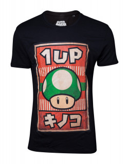 Nintendo - Propaganda Poster Inspired 1-Up Mushroom T-shirt (M-I) (M-es méret) AJÁNDÉKTÁRGY