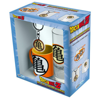 DRAGON BALL - Pck glass 29cl + Keyring + Mini Mug "Kame Symbol" - Ajándékcsomag - Abystyle Ajándéktárgyak