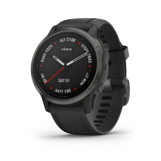 GARMIN Fenix 6S Sapphire Carbon DLC szürke, fekete szilikon szíjjal 010-02159-25 