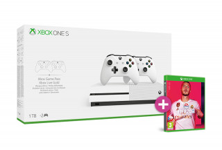 Xbox One S 1TB + két kontroller + FIFA 20 XBOX ONE