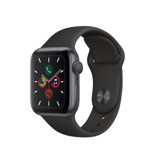 Apple Watch Series 5 GPS, 40mm Asztroszürke alumíniumtok fekete sportszíjjal Mobil