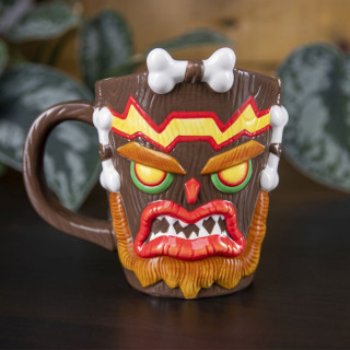 CRASH BANDICOOT - Shaped 3D Mug Uka Uka Crash Bandicoot - Bögre - Abystyle AJÁNDÉKTÁRGY