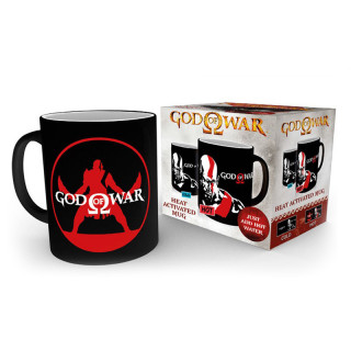 GOD OF WAR - 300 ml Heat Change Mug: Kratos - Hőérzékeny Bögre - Abystyle AJÁNDÉKTÁRGY