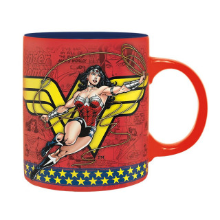 DC COMICS - Bögre - 320 ml - Wonder Woman Action  - Abystyle AJÁNDÉKTÁRGY