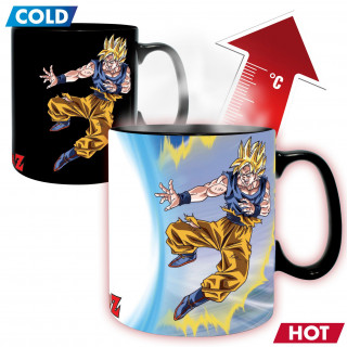 DRAGON BALL - Hőérzékeny Bögre - 460 ml - DBZ/ Goku VS Buu - Abystyle AJÁNDÉKTÁRGY