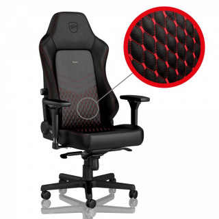 Noblechairs HERO BŐR Fekete/Piros Gamer szék (NBL-HRO-RL-BRD) (Bontott) PC